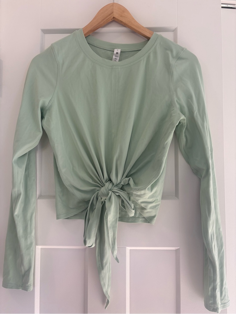 lululemon athletica Light green Long-Sleeve Tie-Front Top